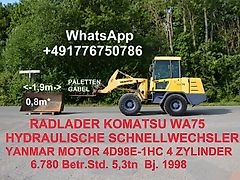 Komatsu WA75 5,3tn 4x4 ALLRAD HYDR. SCHNELLWECHSLER PALETTENGABEL Bj.1998