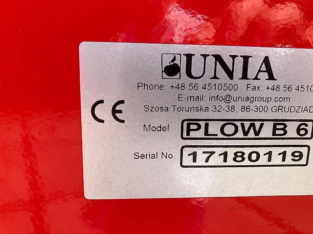 Unia Plow B6 voorzetwoeler