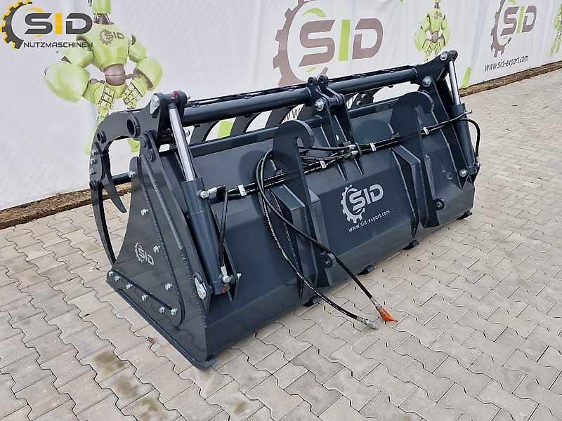 SID Krokodilschaufel Greifschaufel gebrannte Zinken 1,8M 1,37 m3