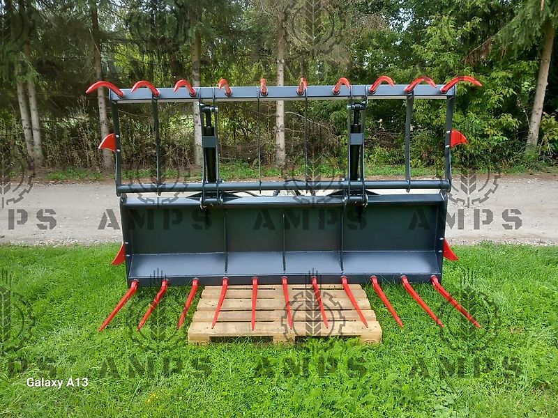 AMPS Krokodyl II-Siłownikowy Zęby Kute/ KROKODILGEBISS 2-ZYLINDER/ Kramer, Manitou