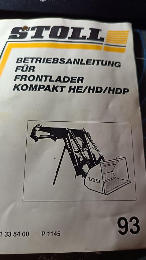 Stoll StOLL HDP Bedienungsanleitung 1335400 P 1145 Frontlader Kompakt HE HD