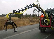 FHM Forstkran, Rückekran, Kran mit Rotator für Dreipunkt, Teleskop, 3,8m, 300Kg