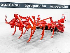 Gaspardo Terremoto 3 300 cultivator with 3 m working width and fixed frame, NON-STOP spring tine safety system, 25 cm working depth, U-profile roller