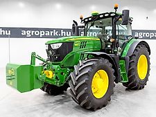 John Deere 6155R tractor, DirectDrive 50 km/h, TLS, cab susp., SF6000 AutoTarc, air brakes, front hitch, front PTO