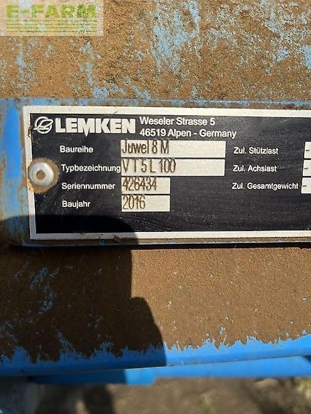 Lemken juwel 8 m