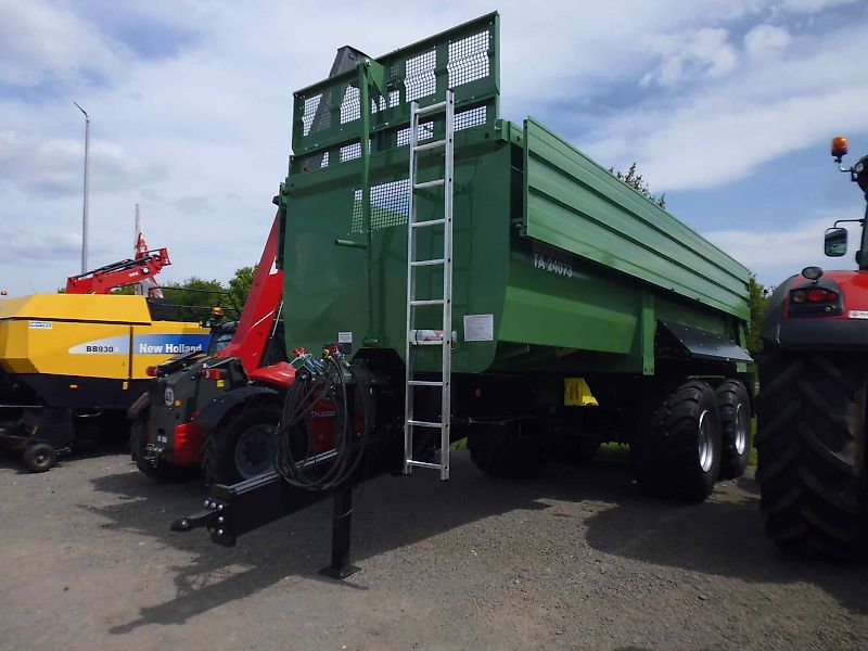 Brantner TA 24073 PowerTube - 24 to HARDOX Boden - luftgefedert - BPW Lenkachse + abklappbare 800er Aufsatzwände = 37,4 m³ -- 710er Räder